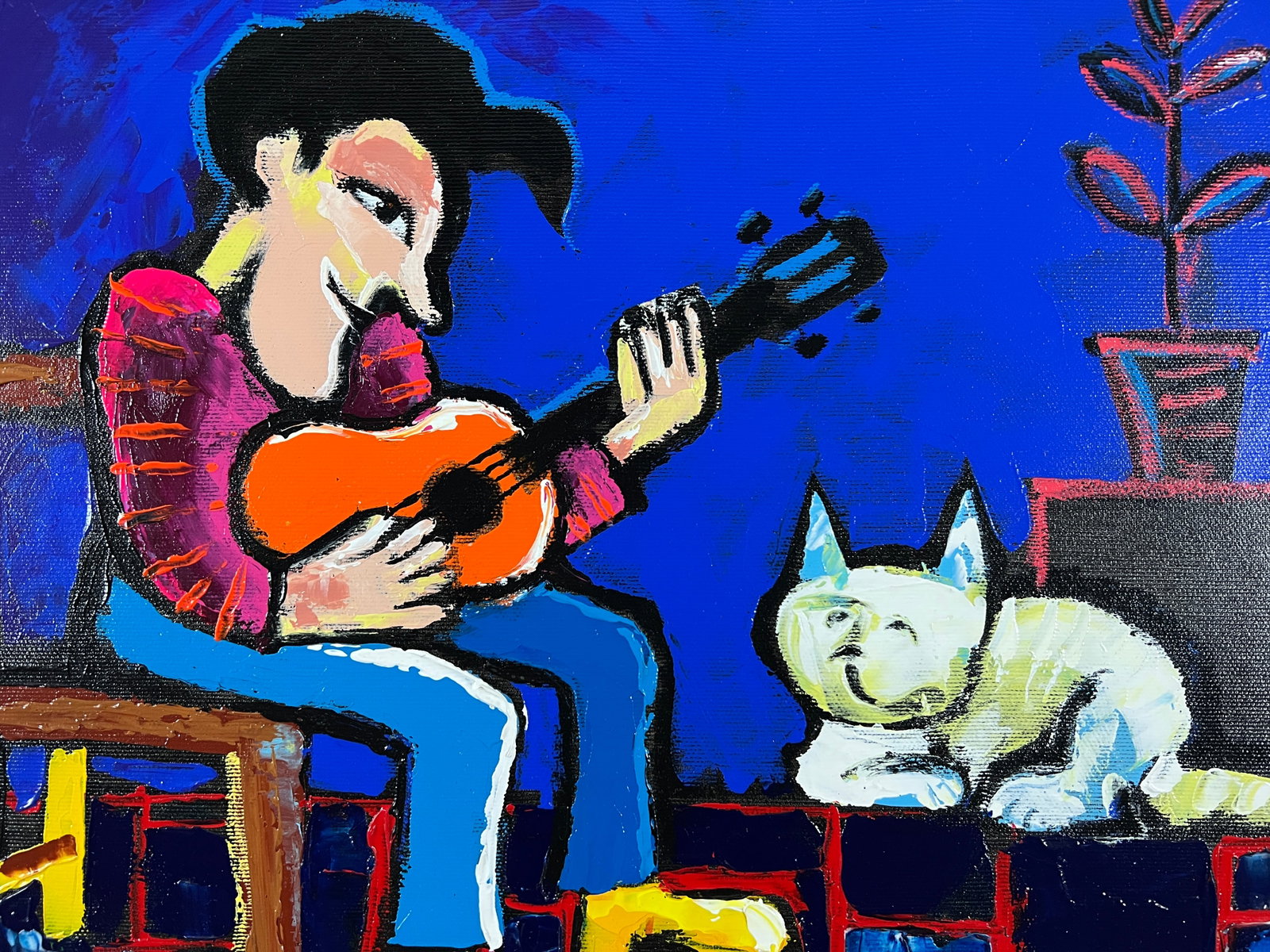 Vladimir Vova Mingar - Bonded for Life - Framed Original Painting on Canvas (1 of 2)