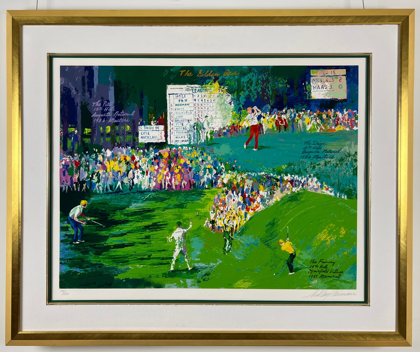 LeRoy Neiman - "The Golden Bear" - Limited Edition Serigraph on Paper: Golden Bear By LeRoy Neiman | Limited Edition Serigraph on Paper | Image Size: 28.5" x 38" | Framed Size: TBD A masterful tribute to one of golf's greatest icons, Golden Bear by LeRoy Neiman immortali