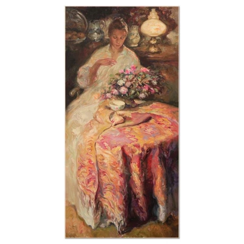 Winter by Royo - Limited Edition Serigraph on Panel: Winter by Royo is a limited edition serigraph on panel, numbered and hand signed by the artist. Includes Certificate of Authenticity. Measures approx. 24" x 49" (image). Original Retail Price: $6,500.