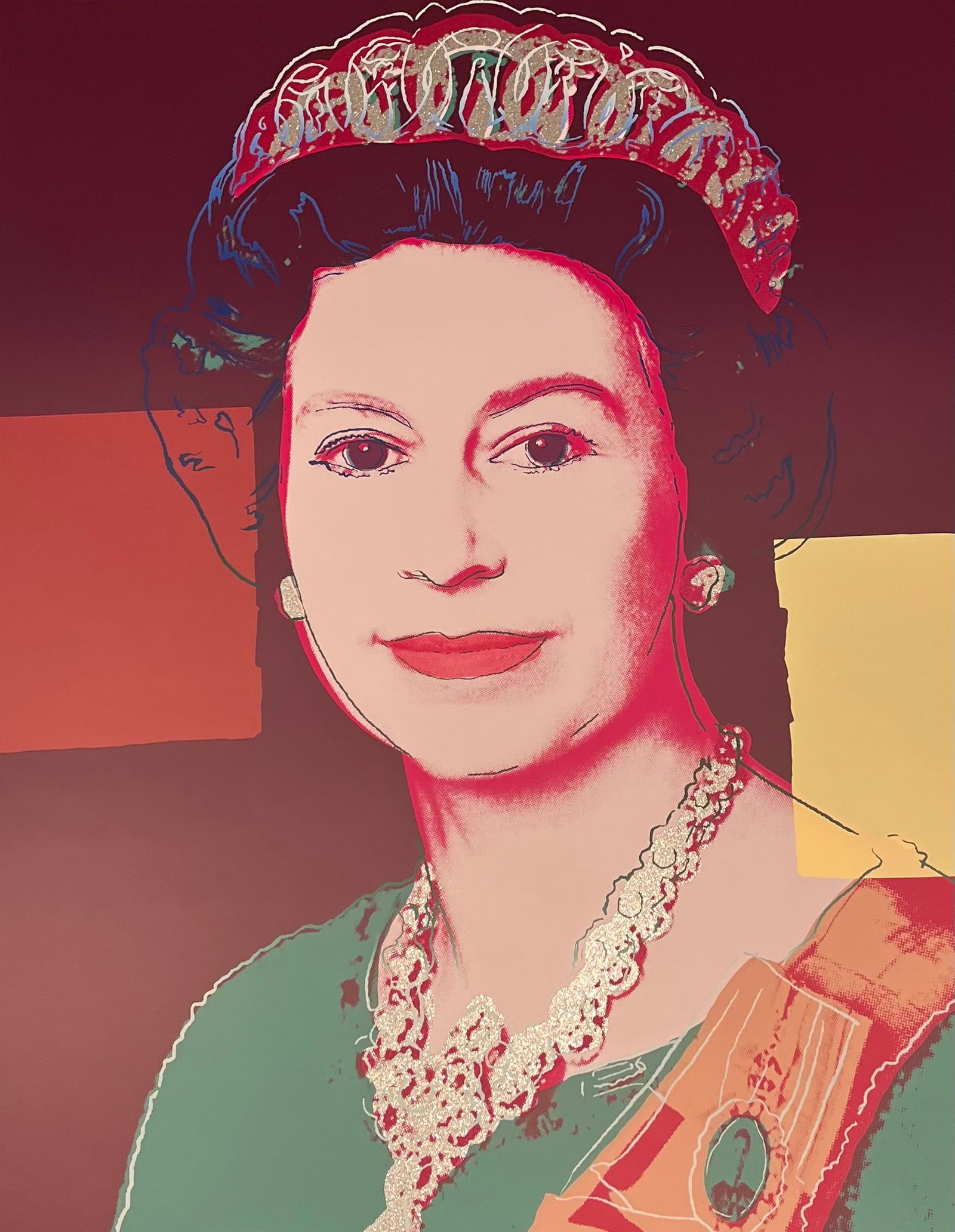 Andy Warhol - Queen Elizabeth II of the UK with Diamond Dust - SundayBMorning Limited Edition Print (1 of 1)