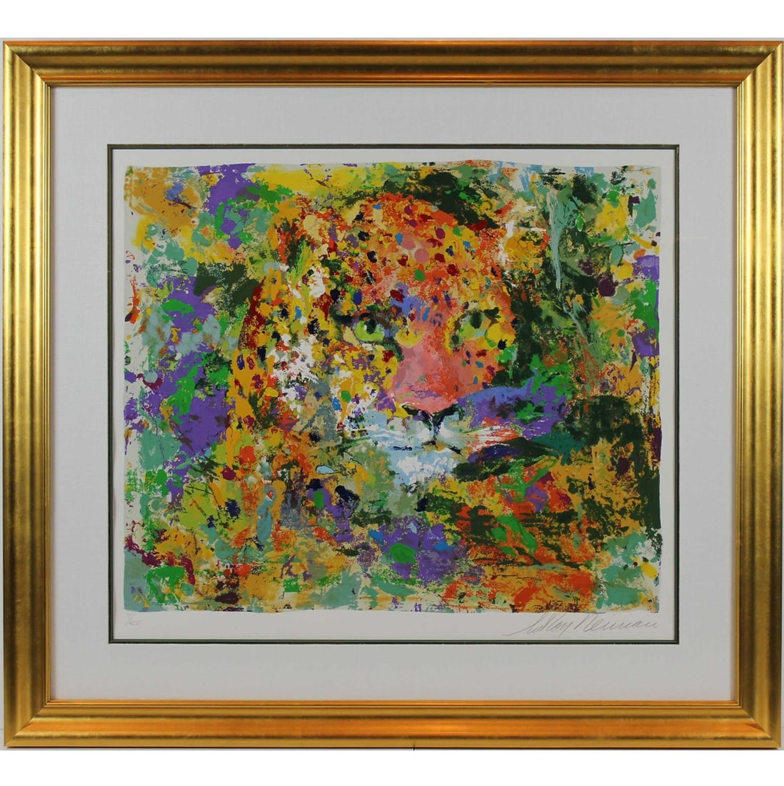 LeRoy Neiman - "Portrait of the Leopard" - Limited Edition Serigraph on Paper: Unleash the wild majesty of the animal kingdom with Portrait of the Leopard by iconic American artist LeRoy Neiman. This limited edition serigraph on paperÑmeasuring approximately 24.5" x 29.5" a