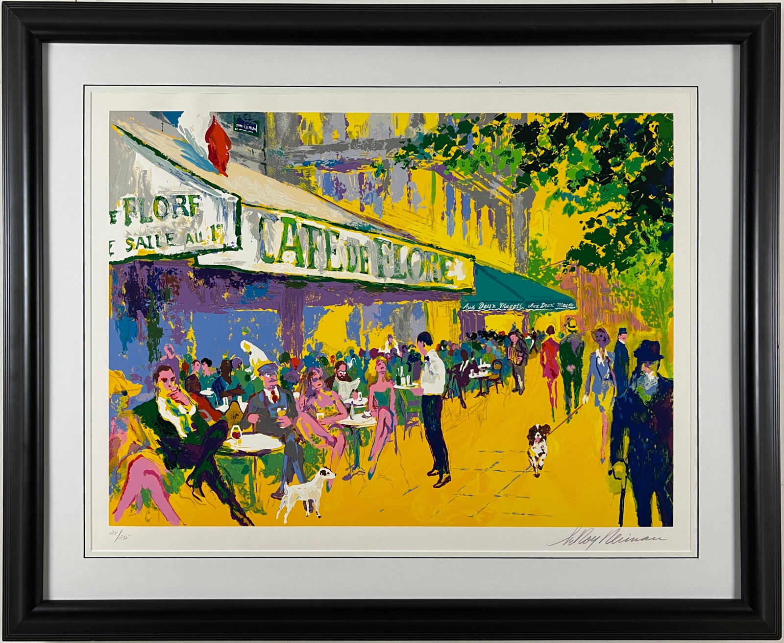 LeRoy Neiman - "L'Apres - Midi D'Or" - Limited Edition Serigraph on Paper: L'Apres-Midi d'Or by LeRoy Neiman Limited Edition Serigraph on Paper | Image Size: 23 1/2" x 32" | Framed Size: 36 1/2" x 44 1/2" LeRoy Neiman's L'Apres-Midi d'Or radiates the golden warmth of a Paris