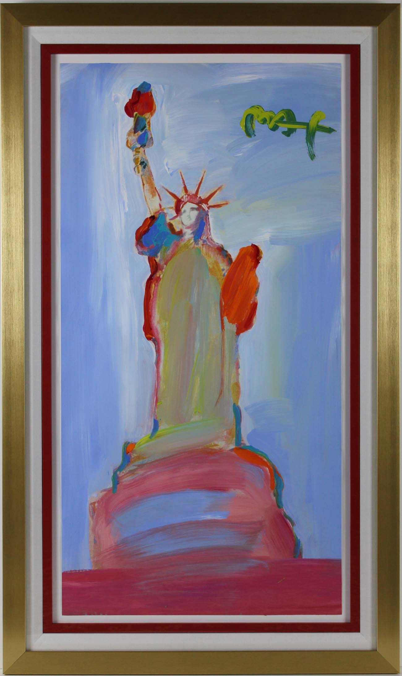 Peter Max - "Statue of Liberty 2000 II" - Acrylic Mixed Media (1 of 2)