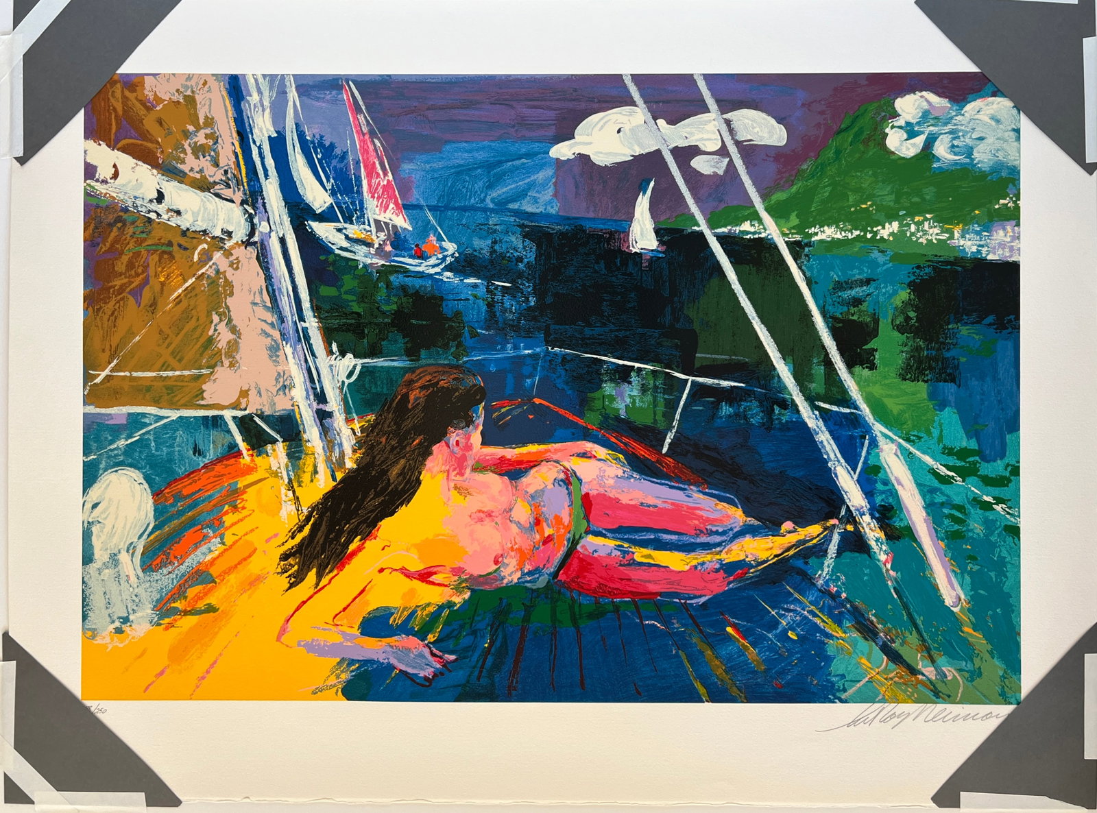 LeRoy Neiman - "Jour de Soliel" - Limited Edition Serigraph on Paper: LeRoy Neiman - "Jour du Soleil" is a limited edition serigraph on paper. Brand new, straight from our fine art drawer to your home. Never framed and in mint condition. Edition #: 178/350. Image: 25.5 