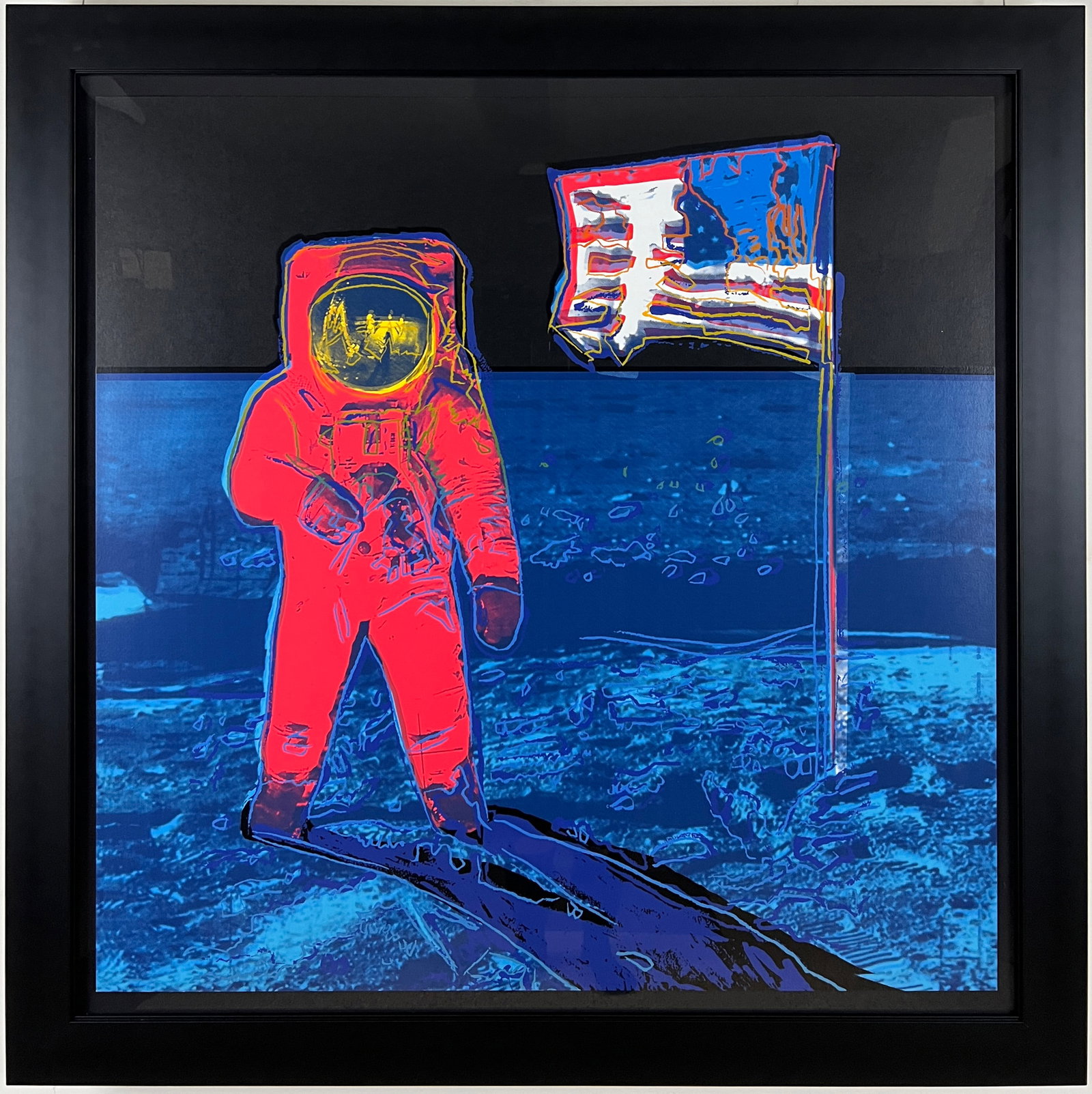 Andy Warhol - MOONWALK PINK FS 405 - Magnificently Framed from the Moonwalk Series 1987 Silkscreen: Moonwalk Pink FS 405 ? From the Moonwalk Series By Andy Warhol | Silkscreen on Paper (Unsigned Printer's Proof) | Image: 38" x 38" | Framed: 45.25" x 45.25" In Moonwalk Pink FS 405, legendary Pop arti