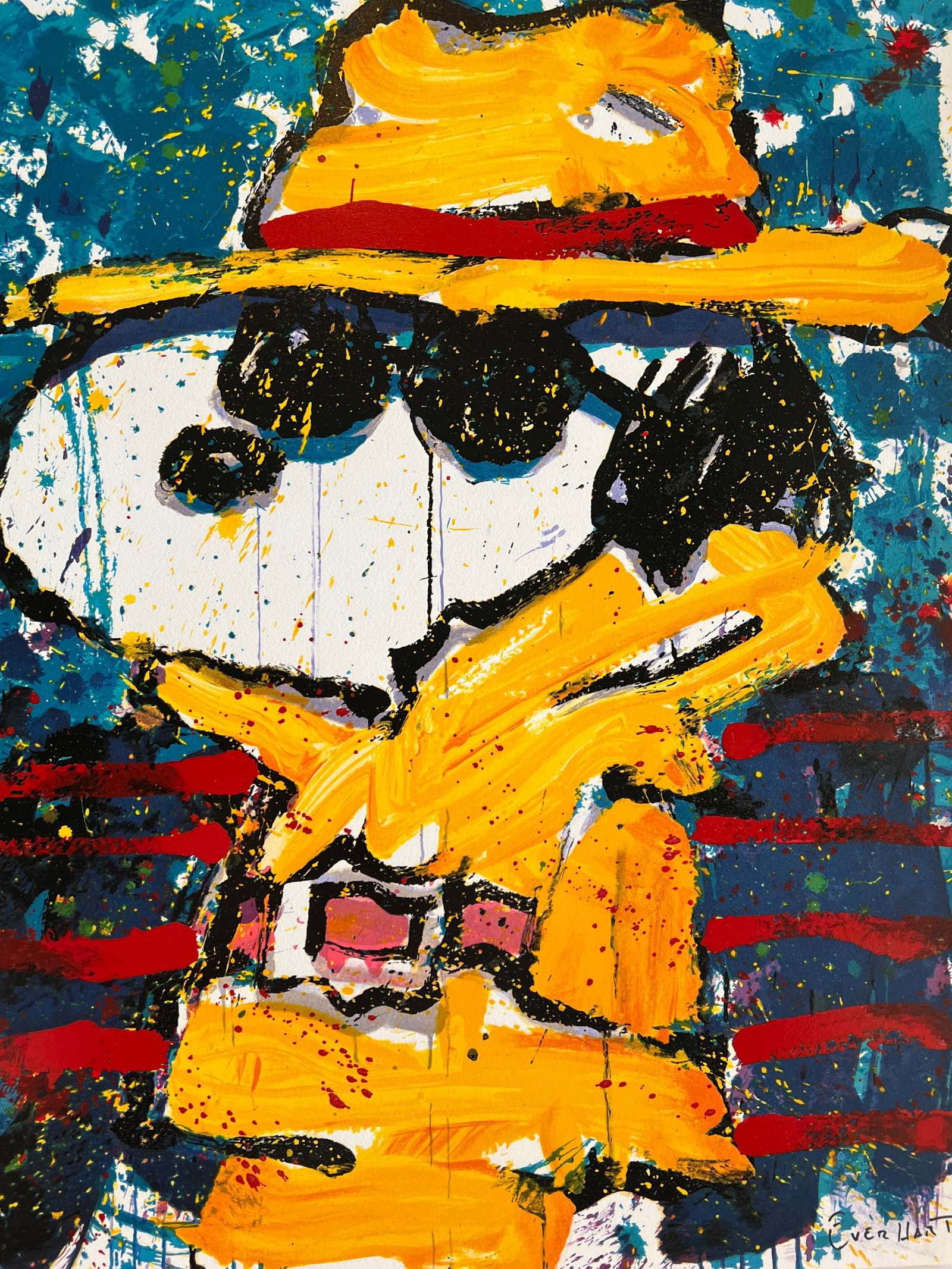 Tom Everhart - "Under Cover in Beverly Hills" - Limited Edition Lithograph on Paper (1 of 7)