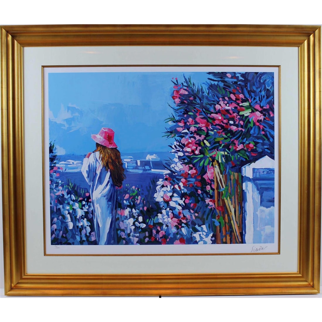 Nicola Simbari - "Le Jardin" - Framed Limited Edition Serigraph on Paper (1 of 2)