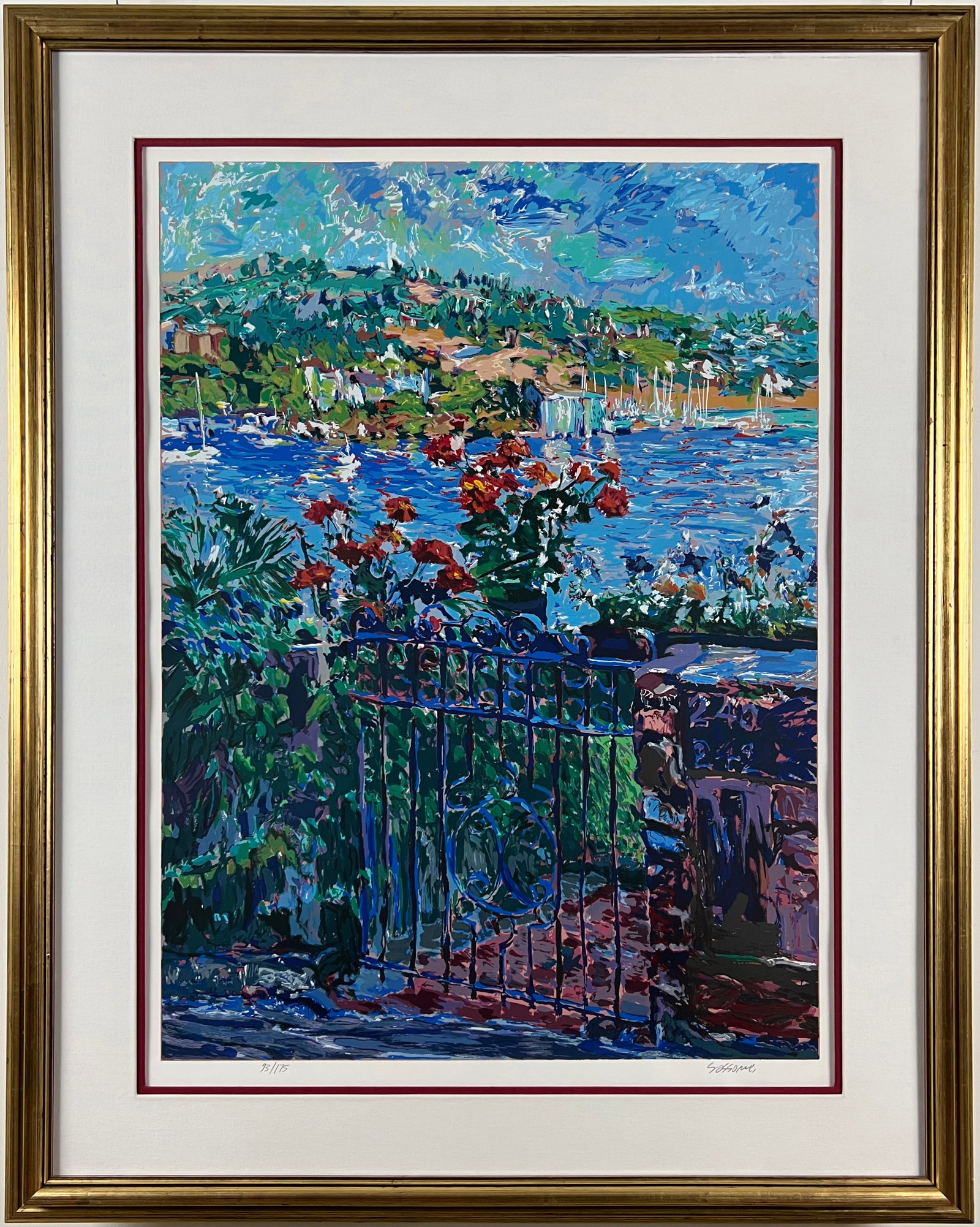 Marco Sassone "Tiburon 1983" Serigraph: Tiburon 1983 by Marco Sassone is a framed serigraph on paper. Edition Number 93 of 175. Nicely framed and ready to hang. Image Dimensions are 33 x 25 inches. Framed dimensions will be provided prior t