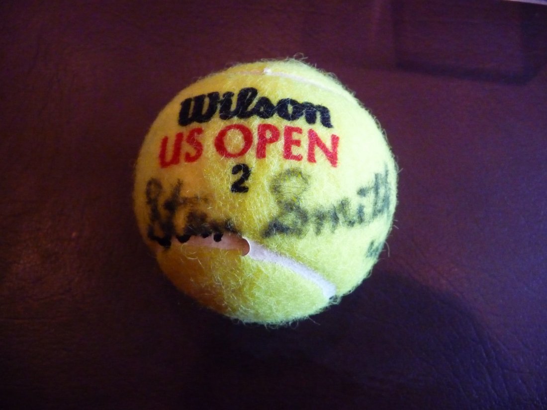 Stan Smith signed Wilson US Open Tennis Ball: "Stan Smith '71" signed US Open Tennis Ball. No COA. My brother-in-law got Stan to sign the ball as a gift to me.