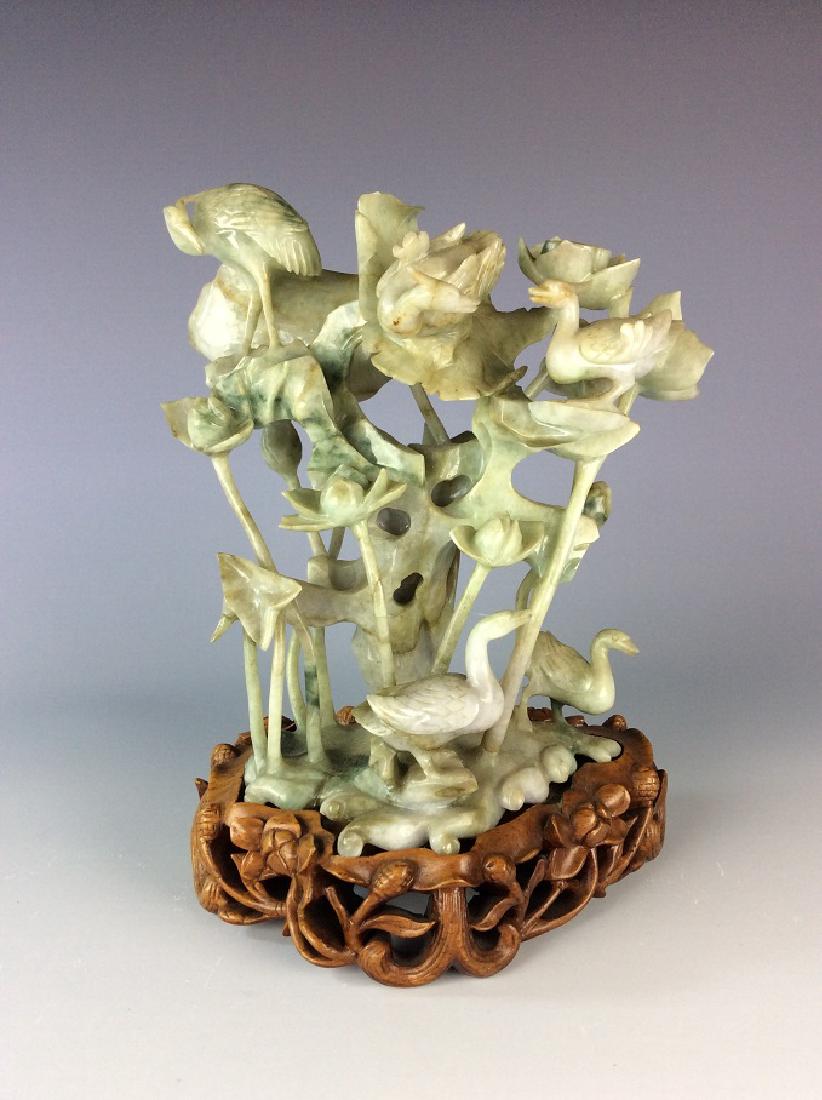 Beautiful 2 colors Chinese carved jadeite piece, (1 of 5)