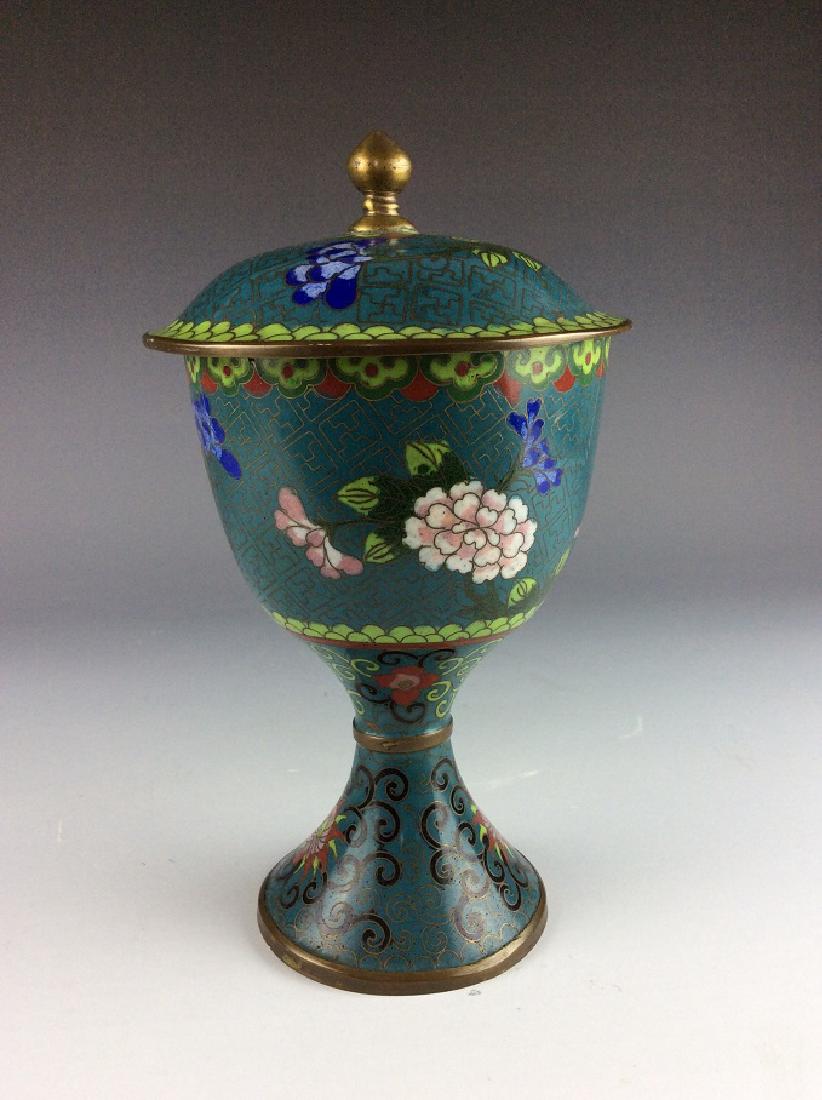 Chinese cloisonne copper base enamel (1 of 5)