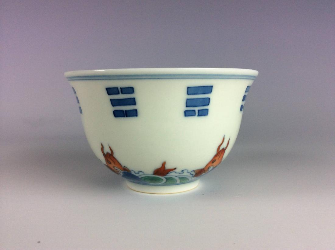 Chinese B/W with over glaze colors cup (1 of 7)