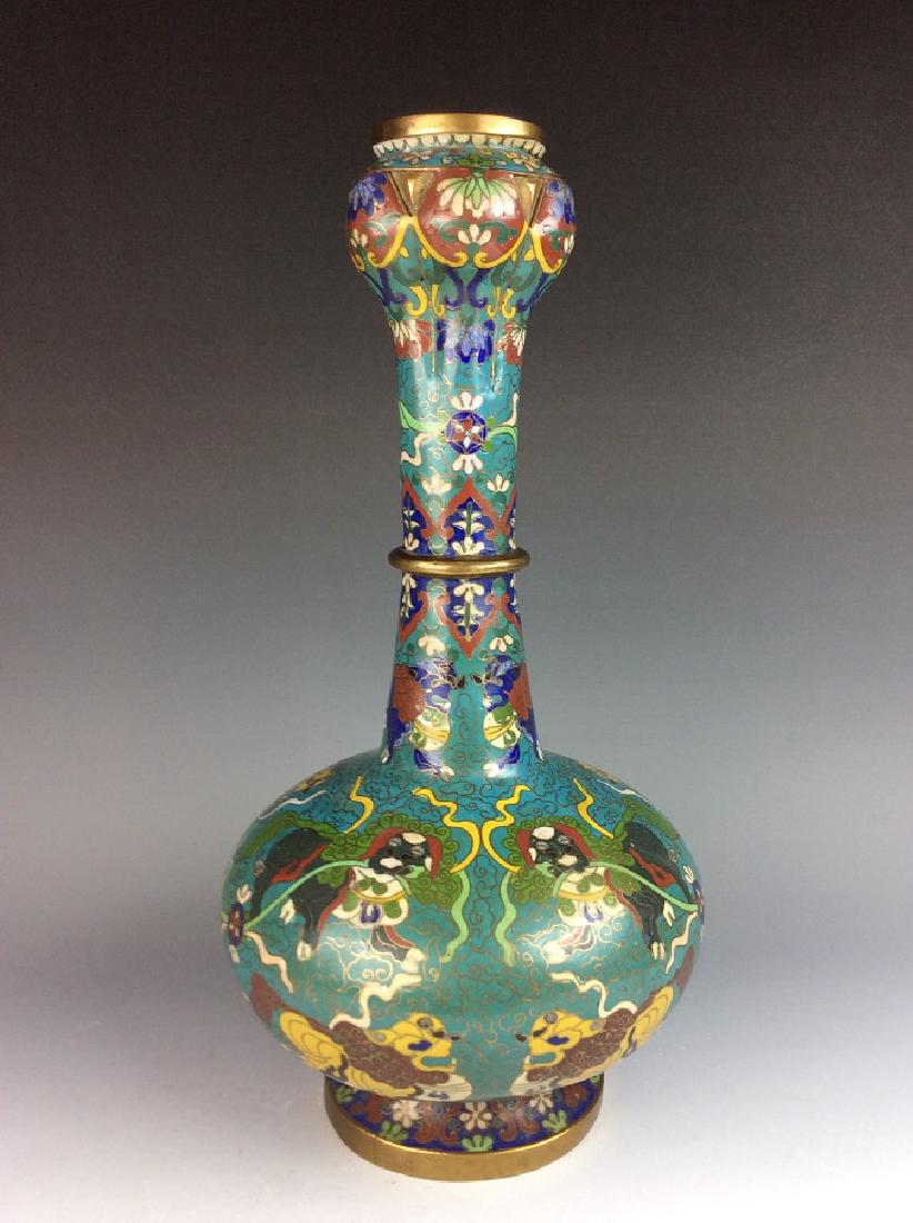 Fine vintage Chinese cloisonne vase, decorate (1 of 7)