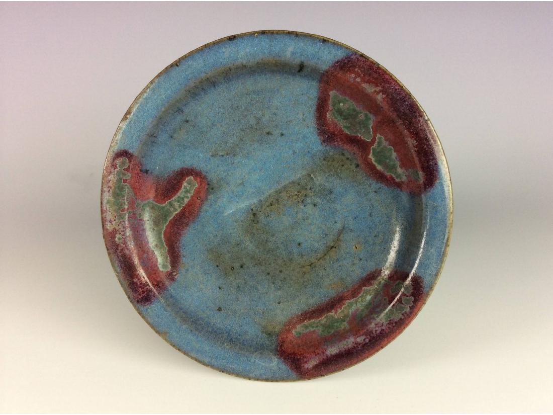 Fine Chinese Jun kiln style saucer (1 of 4)