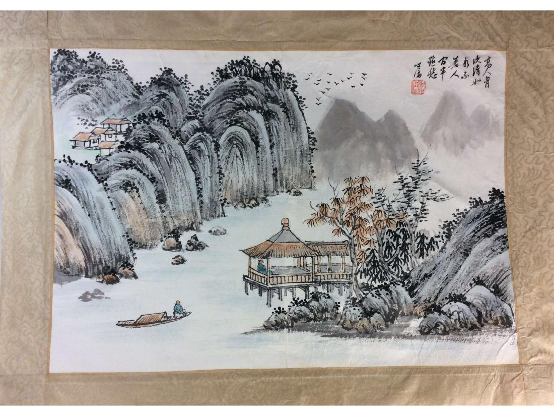 Fine Chinese painting leave, water color and ink on (1 of 6)