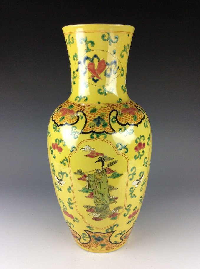 Large rare & Fine Chinese enamel porcelain vase , (1 of 8)