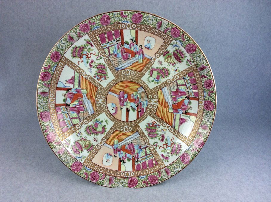 20" Large Chinese Canton famille rose export porcelain (1 of 7)