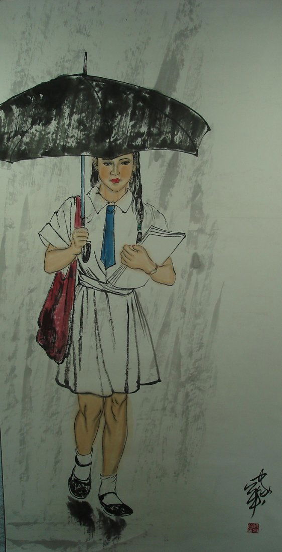 Chinese Hand painted,  Hanging scroll (1 of 4)