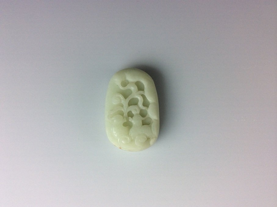 Chinese jade / hard stone carved mandarin ducks and (1 of 2)