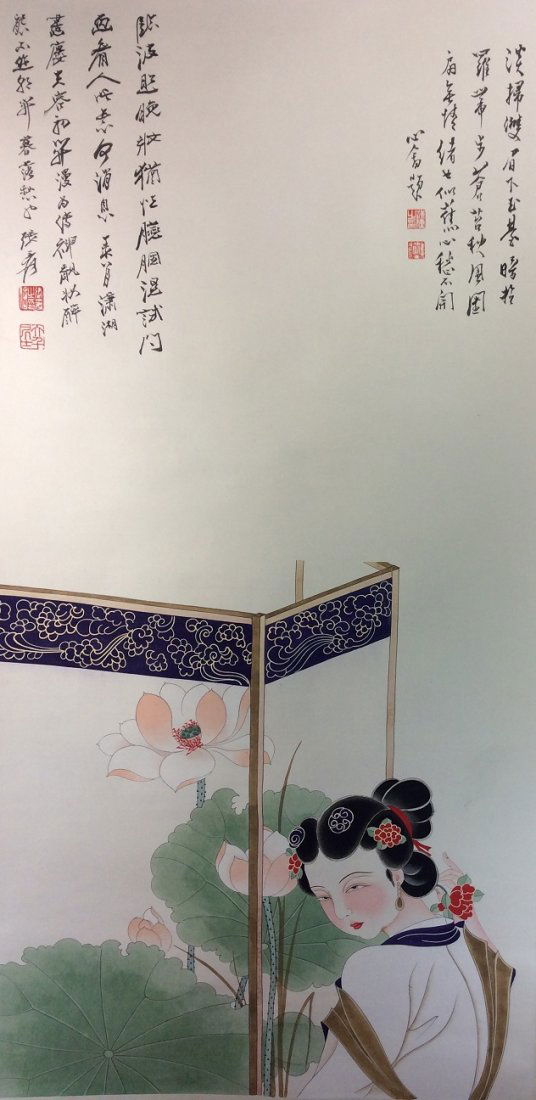 Chinese Hand painted,  Hanging scroll    Chinese hand (1 of 6)