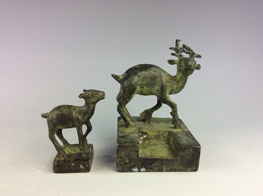 Vintage Han style, Set of 2 pieces Chinese bronze (1 of 7)