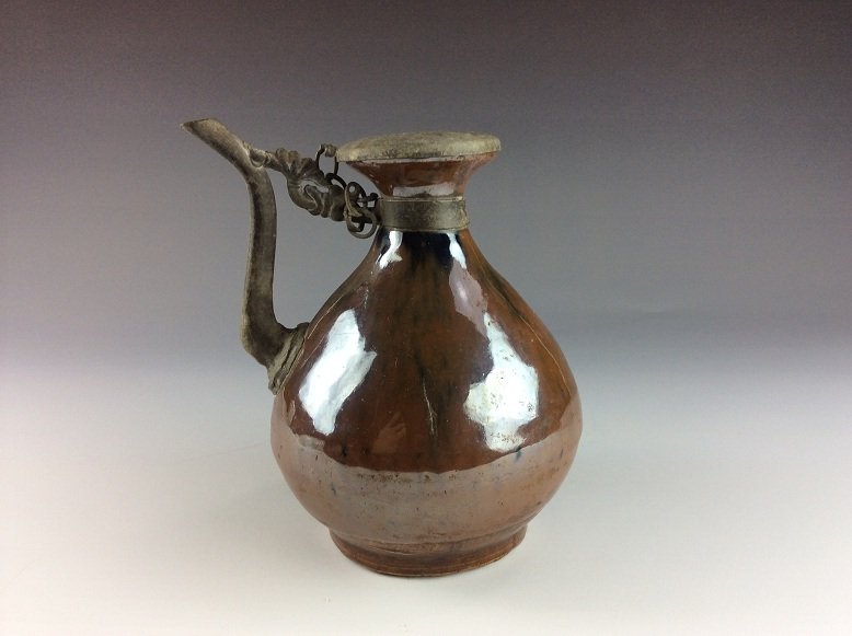 Vintage Fine Chinese Song style brown glazed vase, (1 of 5)