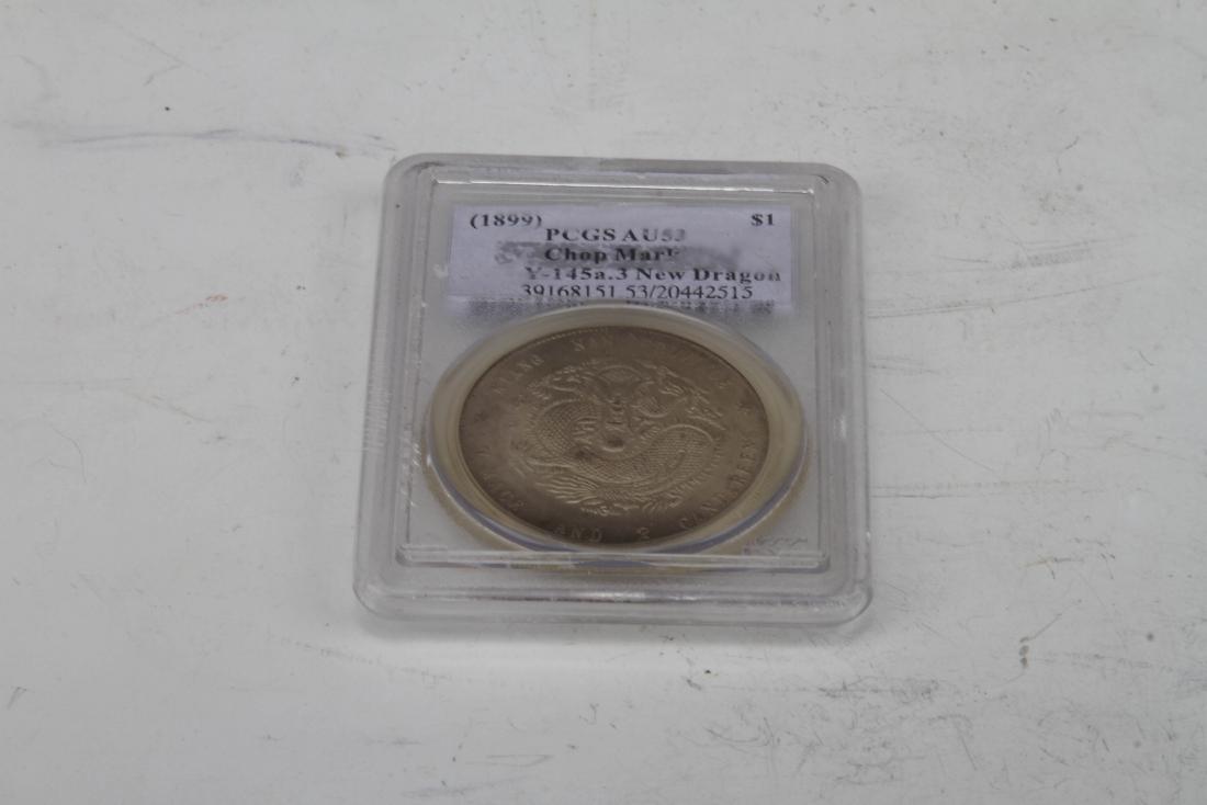 [CHINESE] A SILVER COIN L:3.5" W:2.5" H:0.25" (1 of 2)