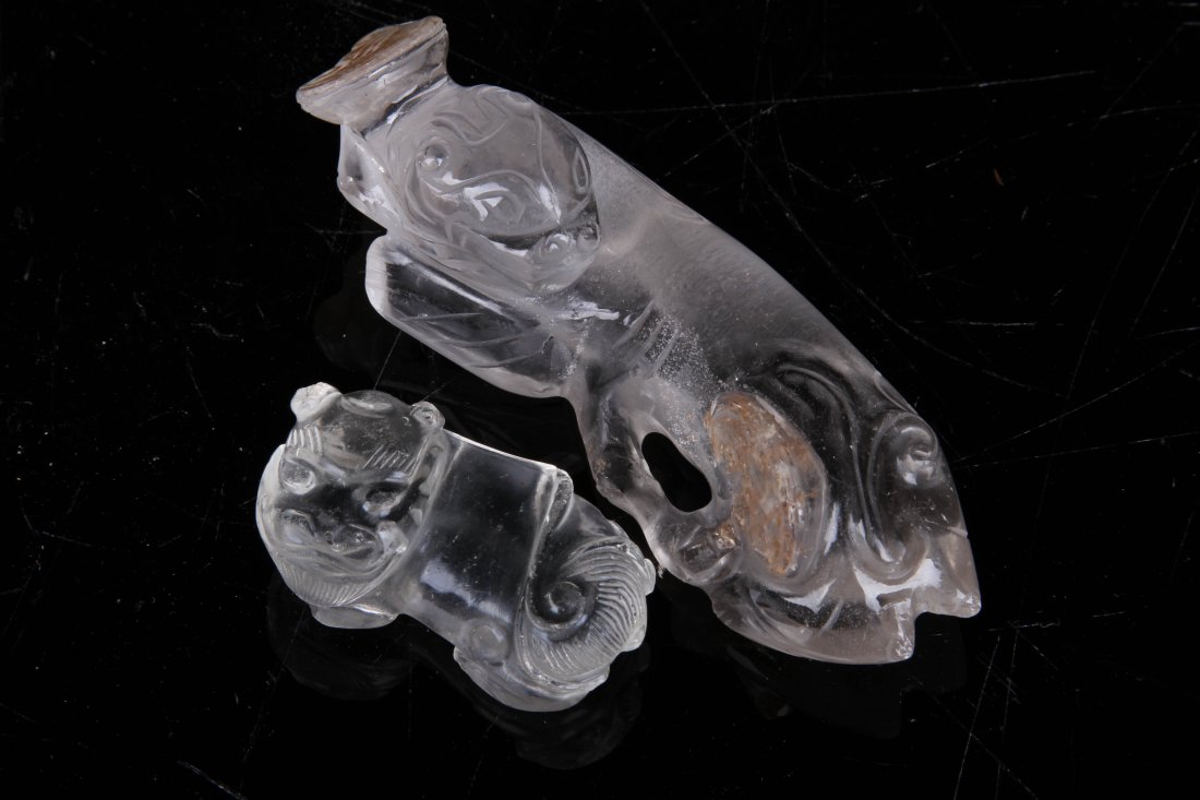 [CHINESE]A PAIR OF LATE 19TH CENTURY CRYSTAL ORNAMENTS (1 of 1)