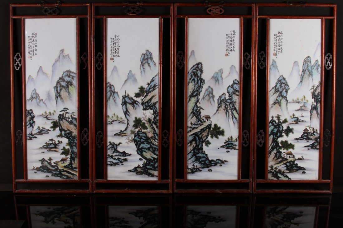 [CHINESE]A SET OF  "WANG YE TING ZUO"MARKED FAMILLE (1 of 8)