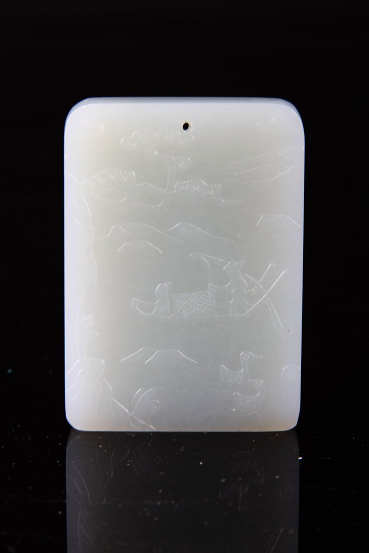 [CHINESE]A LATE 19TH CENTURY HETIAN JADE CARVED PENDANT (1 of 2)