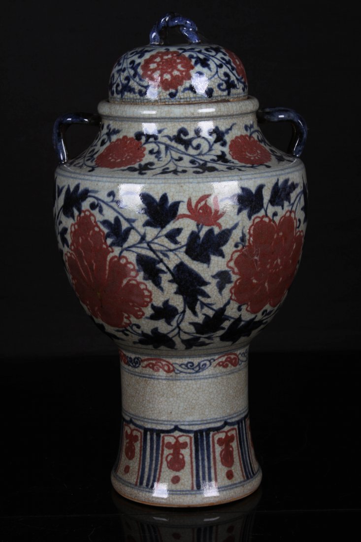 [CHINESE]A YUAN DYNASTY STYLED BLUE AND WHITE WITH IRON (1 of 3)