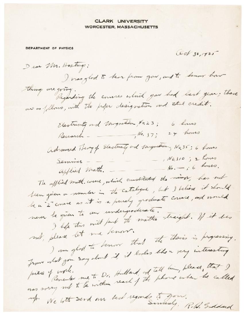 1925 Dr. ROBERT GODDARD ALS on Rocketry Science! (1 of 3)