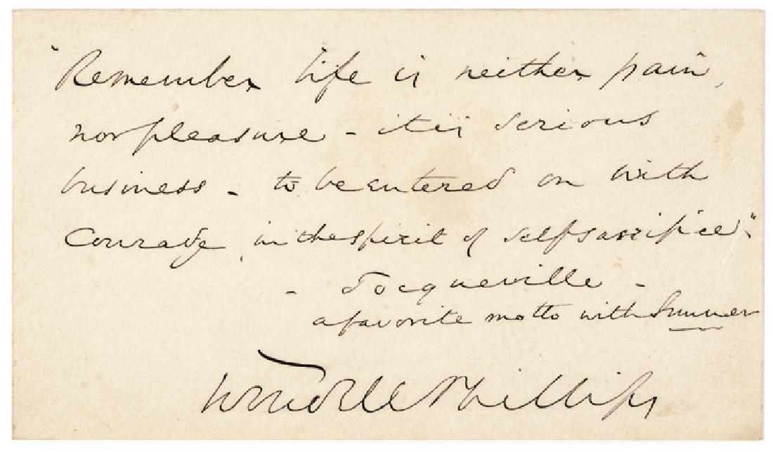 WENDELL PHILLIPS Autograph Quotation Signed (1 of 3)