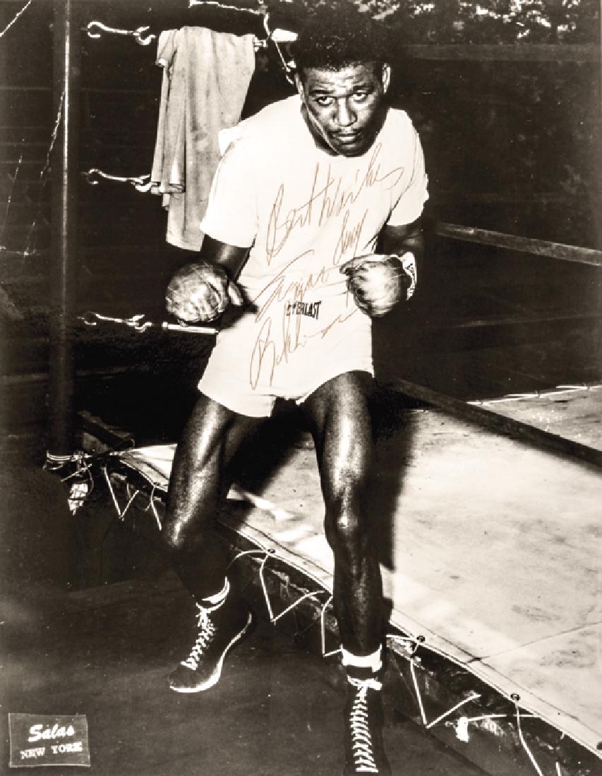 SUGAR RAY ROBINSON Autographed Photo Signed (1 of 2)