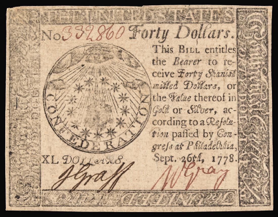 Mixed Lot of Three Continental Currency Notes (1 of 6)