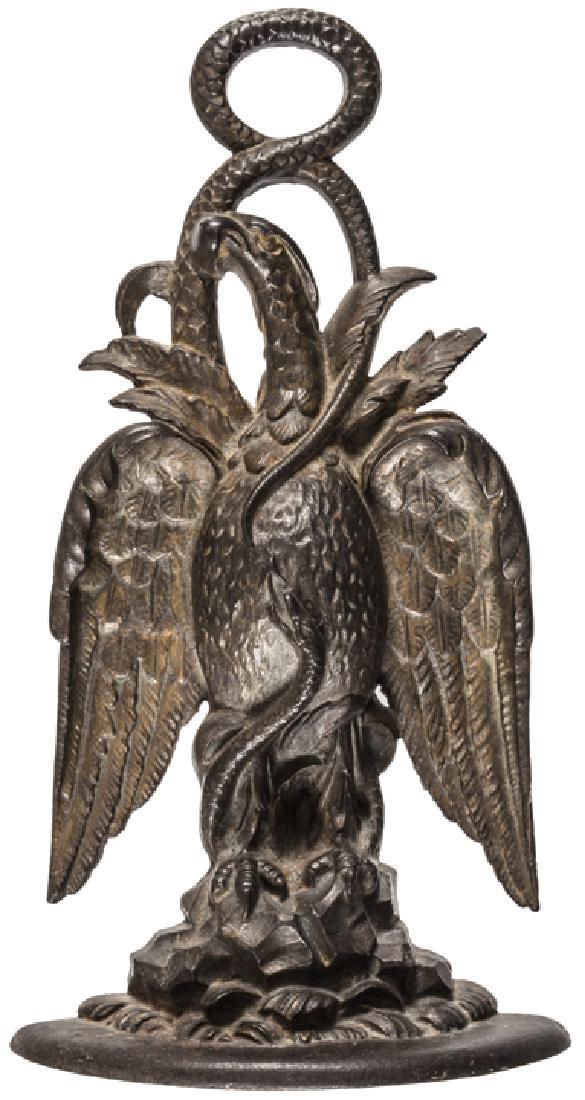 c 1847 Decorative Cast Iron Eagle/Snake Doorstop (1 of 5)