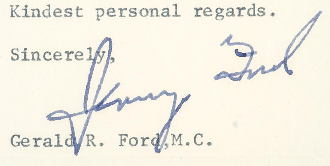Gerald Ford Signed Letter, 1967 (1 of 2)