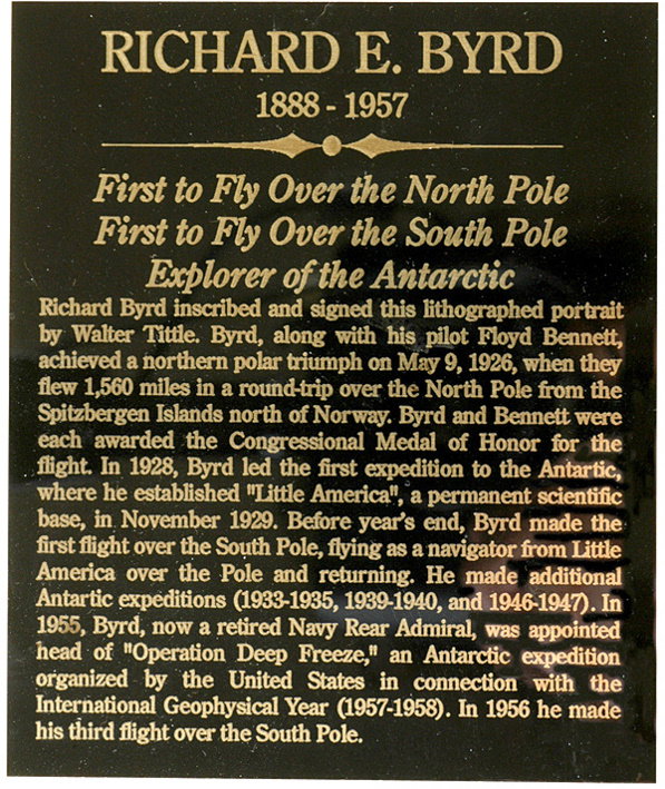 RICHARD E. BYRD, Artist Proof Signed - 3
