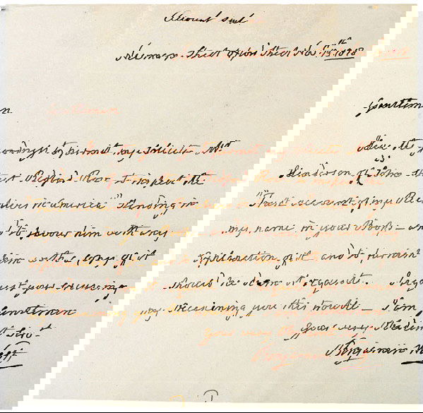 BENJAMIN WEST Autograph Letter Fully Signed, 1818: AutographsBENJAMIN WEST, Famous American Painter and Artist, Expatriated to England. Autograph Letter fully Signed “Benjamin West” written in this famed artist’s beautiful, flowing s