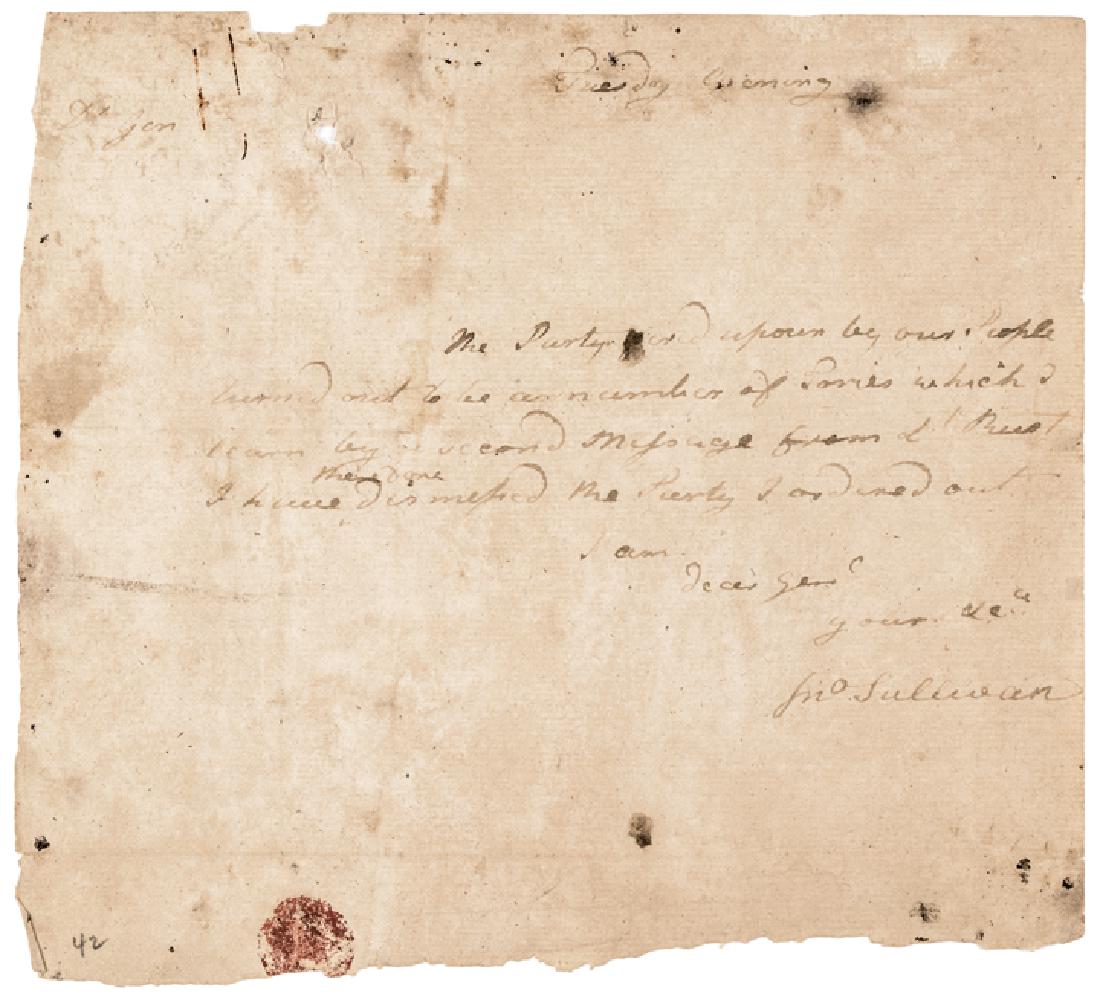 c. 1776 General John Sullivan ALS to General Lee (1 of 3)