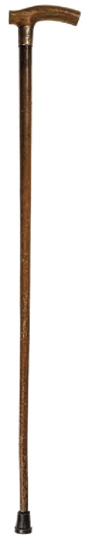1897 HMS Foudroyant Horatio Nelson Flagship Cane: Post-Revolutionary War to Civil War HMS Foudroyant - Horatio Nelson Flagship Wooden Cane 1897-Dated, HMS Foudroyant Horatio Nelson Flagship Commemorative Identified Wood Cane, Choice Very Fine. Nelson