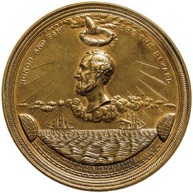 1867 U.S. Congress Cyrus W. Field Bronze Medal (1 of 2)