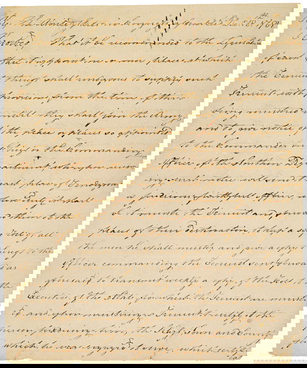 CHARLES THOMSON, 1781, Autograph Document Signed: AutographsCharles Thomson Signed Continental Congress Resolution CHARLES THOMSON, Secretary of the Continental Congress. December 18, 1781, Autograph Document Signed, “Charles Thomson,” as