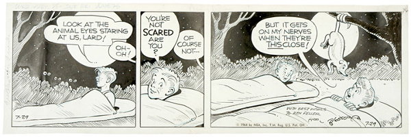 Three Original Hand-drawn And Signed Comic Strips