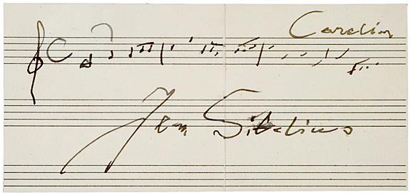 JEAN SIBELIUS, Autograph Quotation Signed