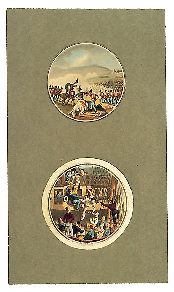 c. 1815, Napoleonic War Hand-Colored Engravings