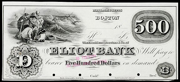 Obsolete Currency, Boston $500