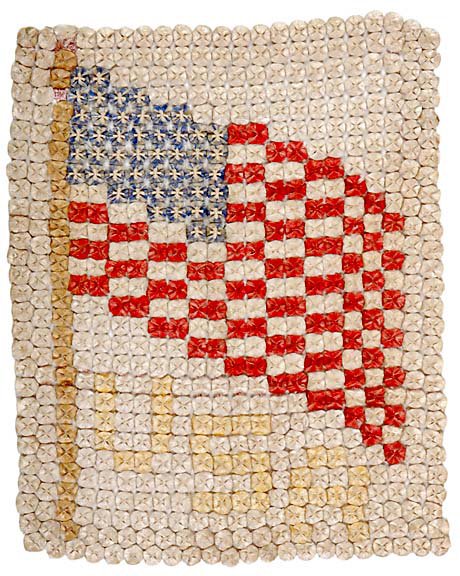 Unusual Woven Florettes Flag