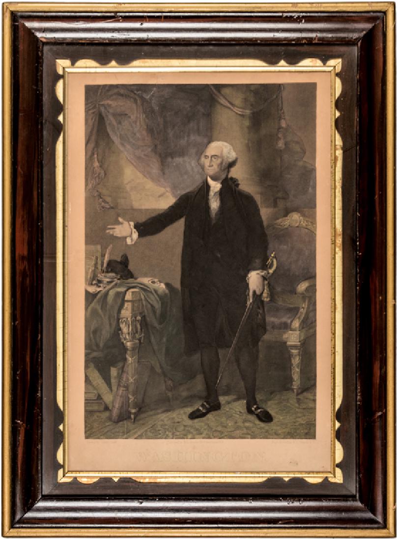 GENERAL WASHINGTON Lansdowne Portrait Engraving: Washington Related “WASHINGTON” Classic Lansdowne Portrait Engraving by W. L. Ormsby After the Painting by Gilbert Stuart c. 1830 Hand-Colored Original Steel Plate Engraving titled, “WASHINGTON.