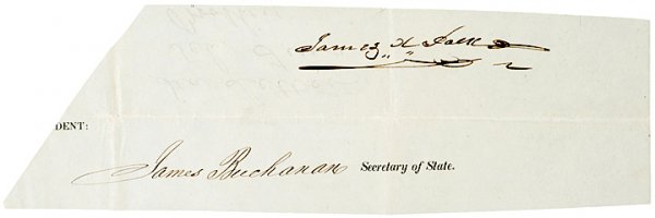 JAMES K. POLK, Clipped Signature